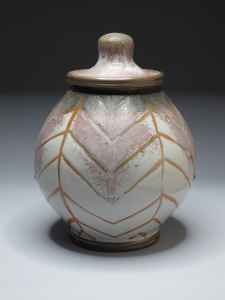 Ceramic lidded jar. "Horizon Jar"